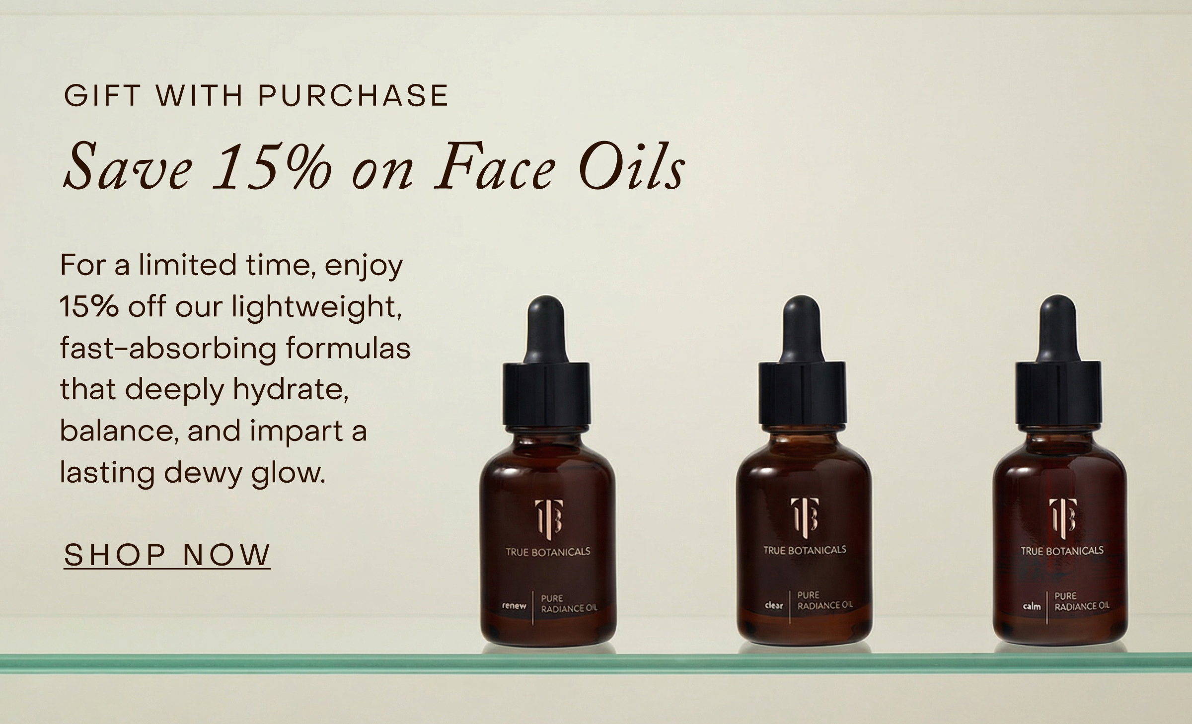 Save 15% on Face Oils