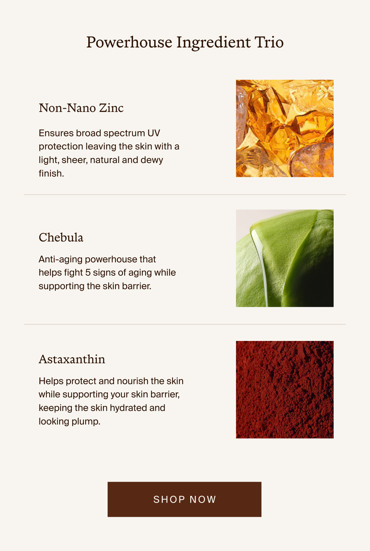 SPF 30 ingredients
