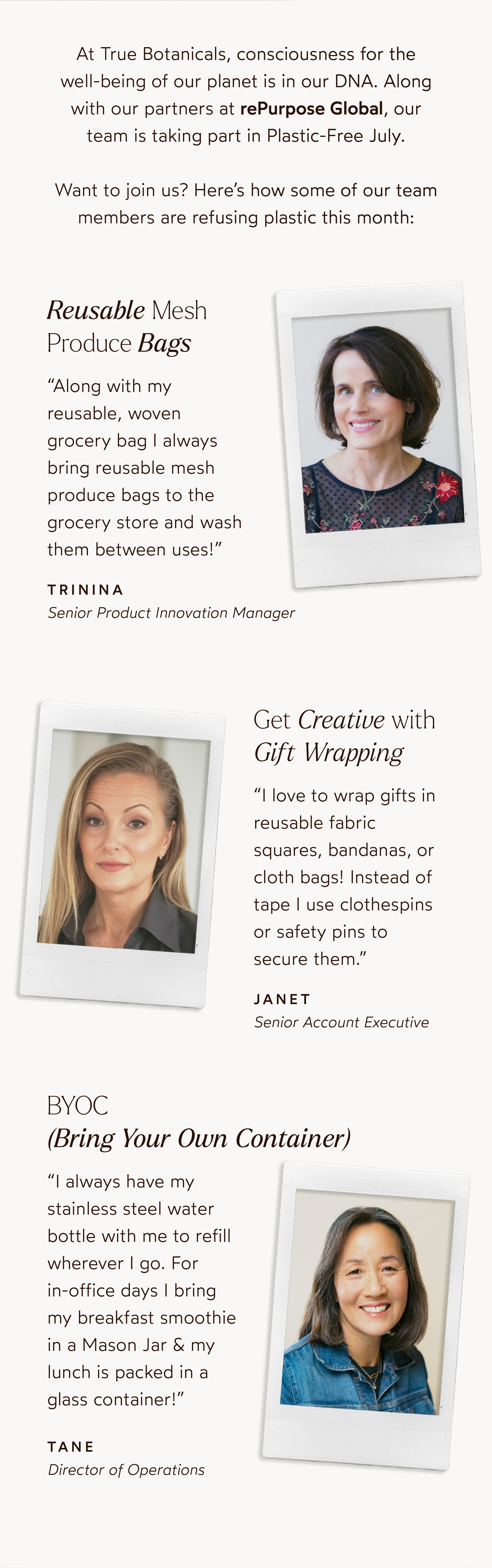 Along with our partners at rePurpose Global, our team is taking part in Plastic-Free July.