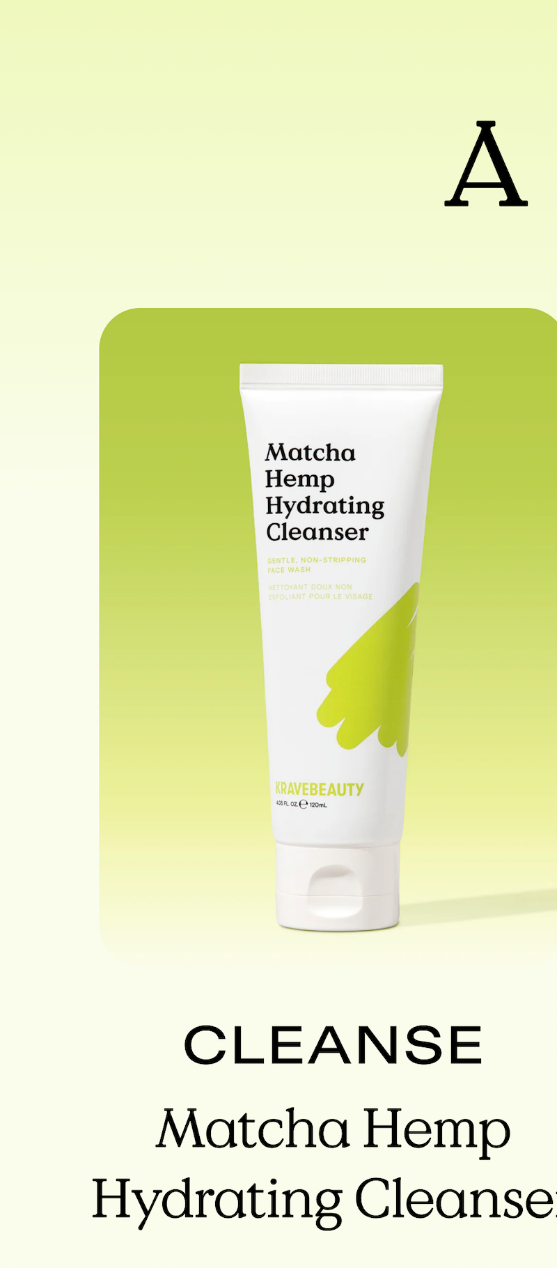 Matcha hemp hydrating cleanser