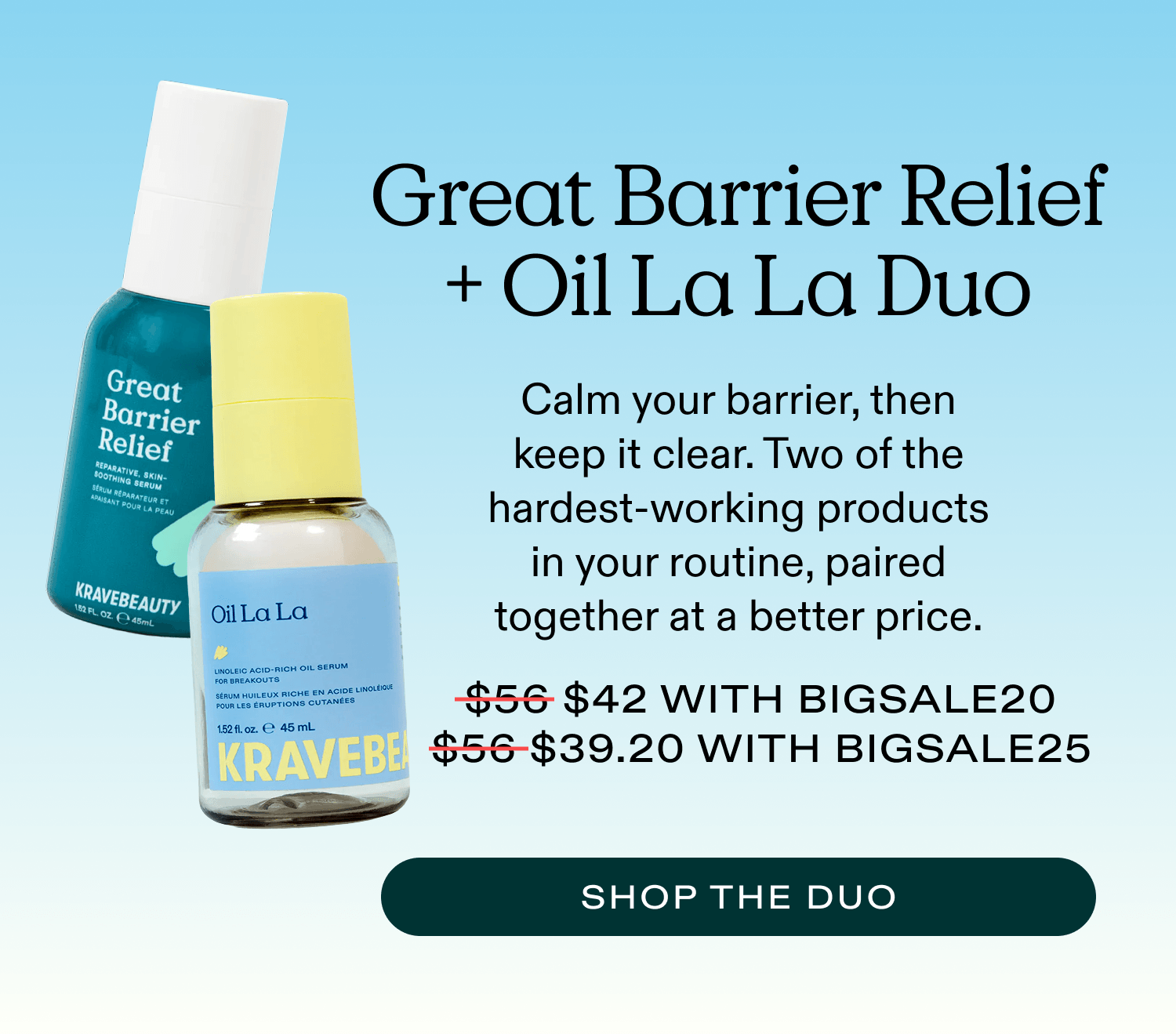 THE Duo! Great Barrier Relief + Oil La La Save even more