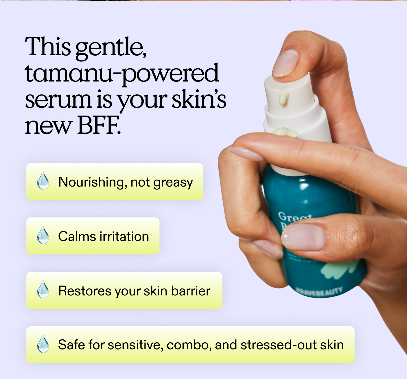 This gentle, tamanu-powered serum is your skin's new BFF. 💧 Nourishing, not greasy  💧 Calms irritation 💧 Restores your skin barrier 💧 Safe for sensitive, combo, and stressed-out skin