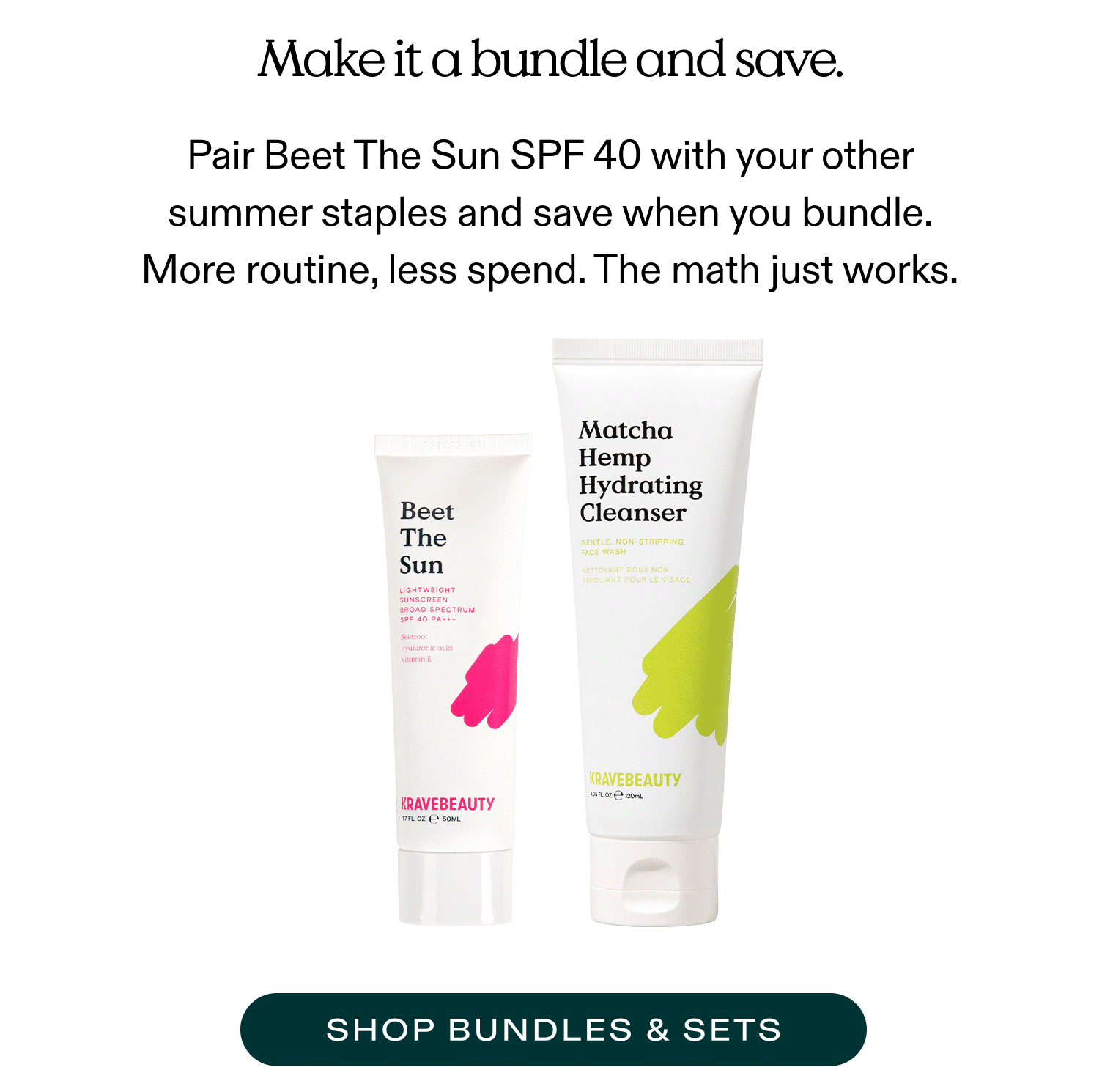 Make it a bundle and save - shop all bundles and sets