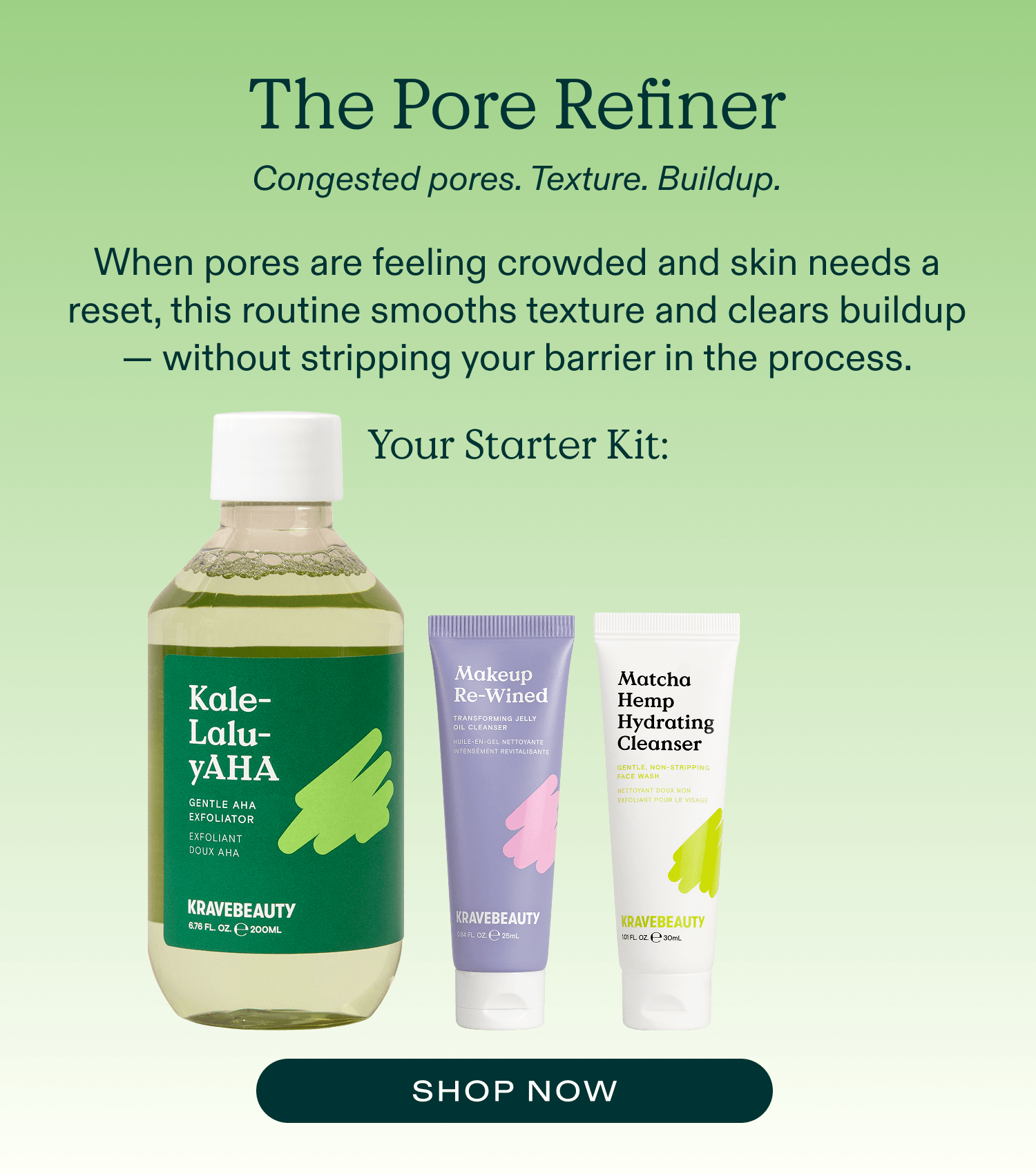 The Pore Refiner - Kale-Lalu-yAHA, Makeup Re-Wined, Matcha Hemp Hydrating Cleanser