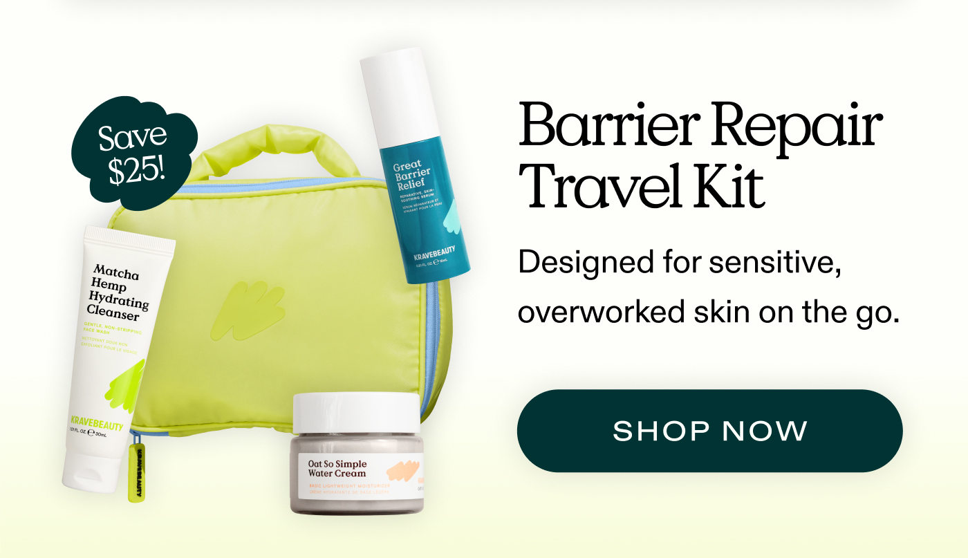 Barrier Repair Travel Kit.  Designed for sensitive, overworked skin on the go.   |  SHOP NOW