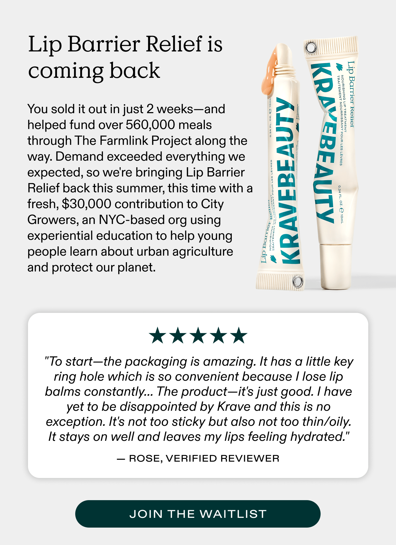 Lip Barrier Relief is coming back - join the waiting list