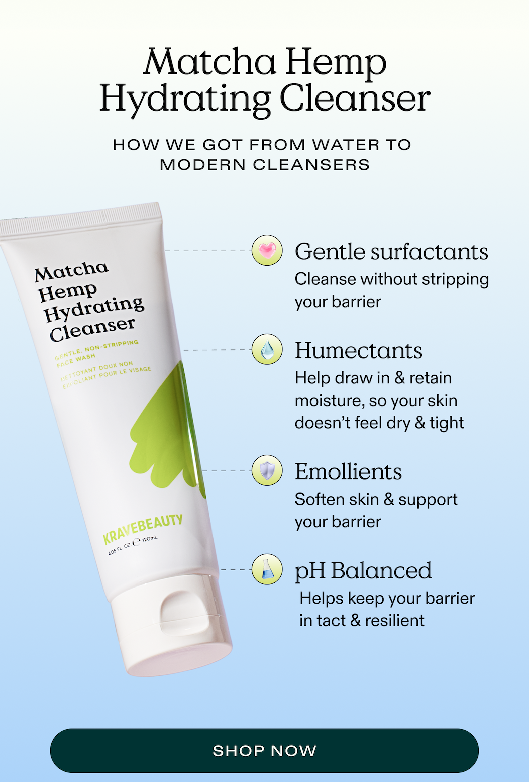 Matcha Hemp Hydrating Cleanser