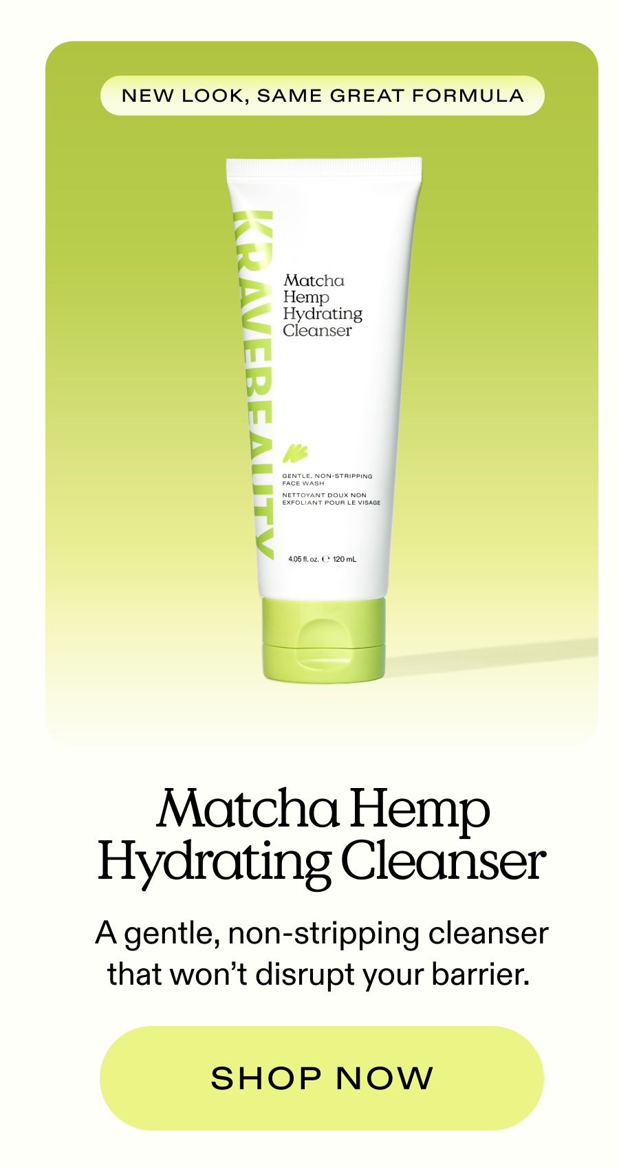 Matcha Hemp Hydrating Cleanser: Shop Now