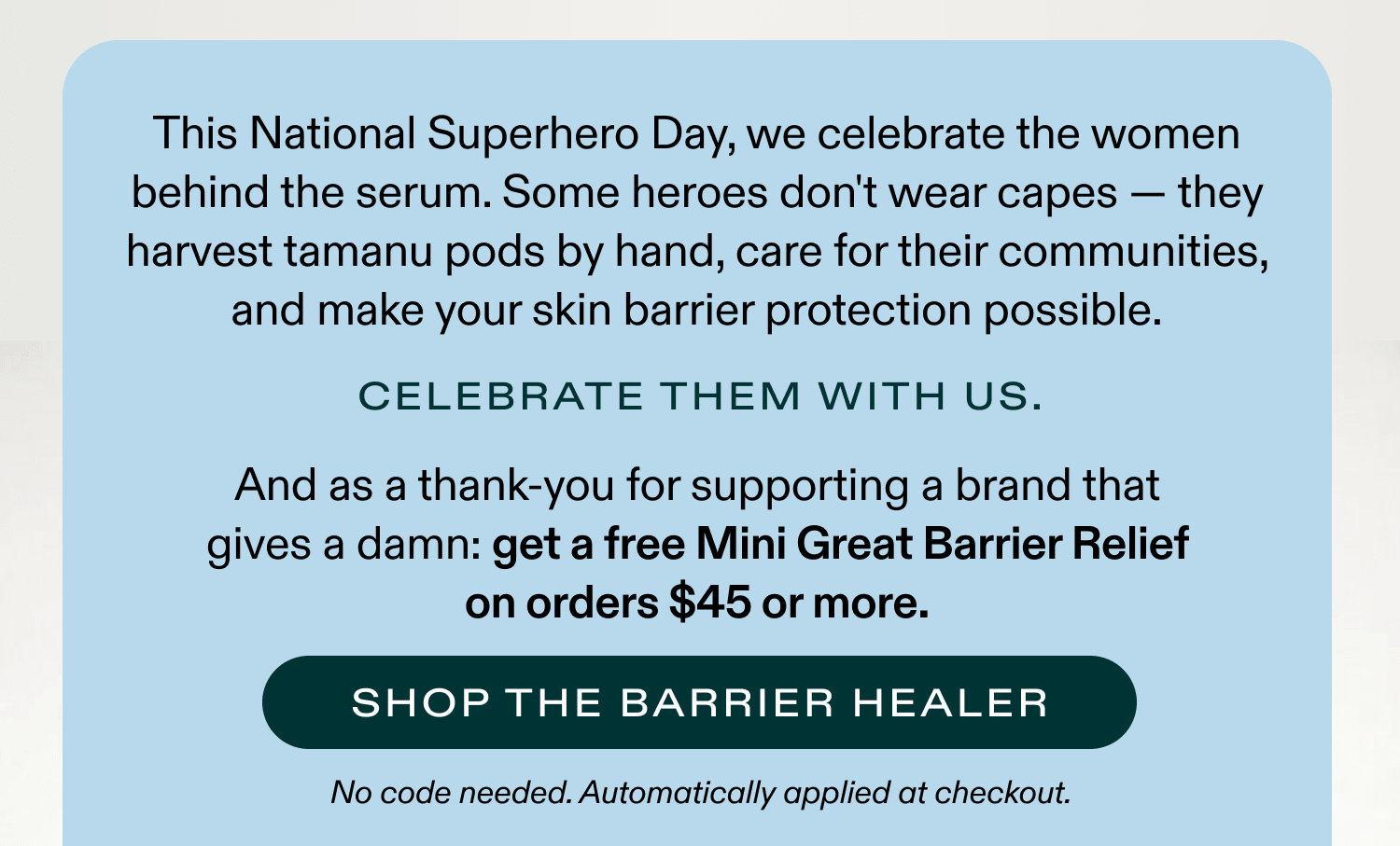Shop the barrier healer