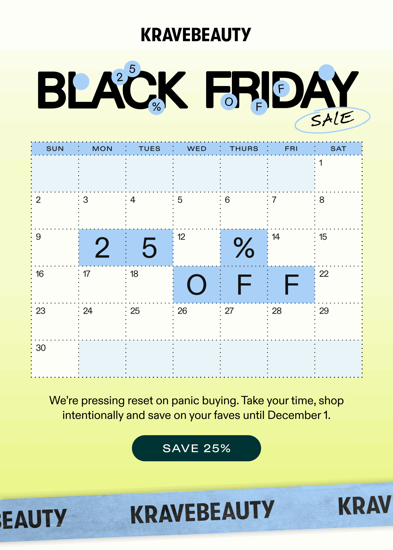 Krave Beauty. Black Friday Sale.