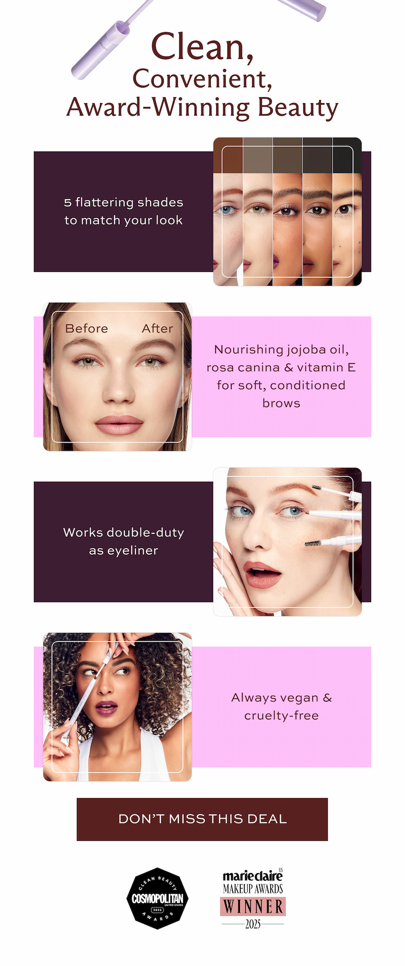 Take 30% off our award-winning 3-in-1 Brow BFF