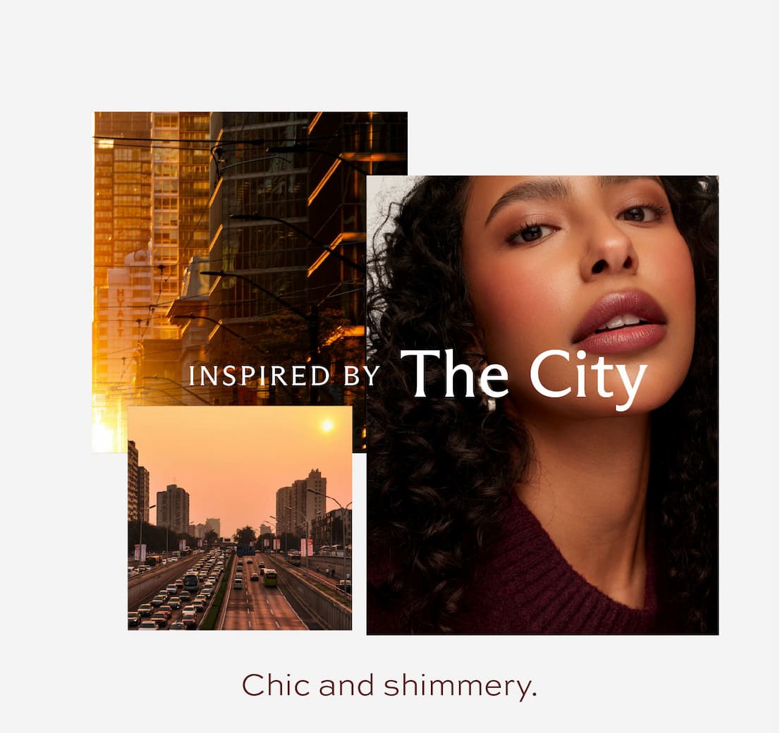 Inspired by The City. Chic and shimmery.