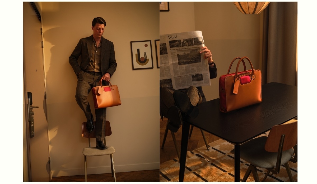 Messenger cognac red