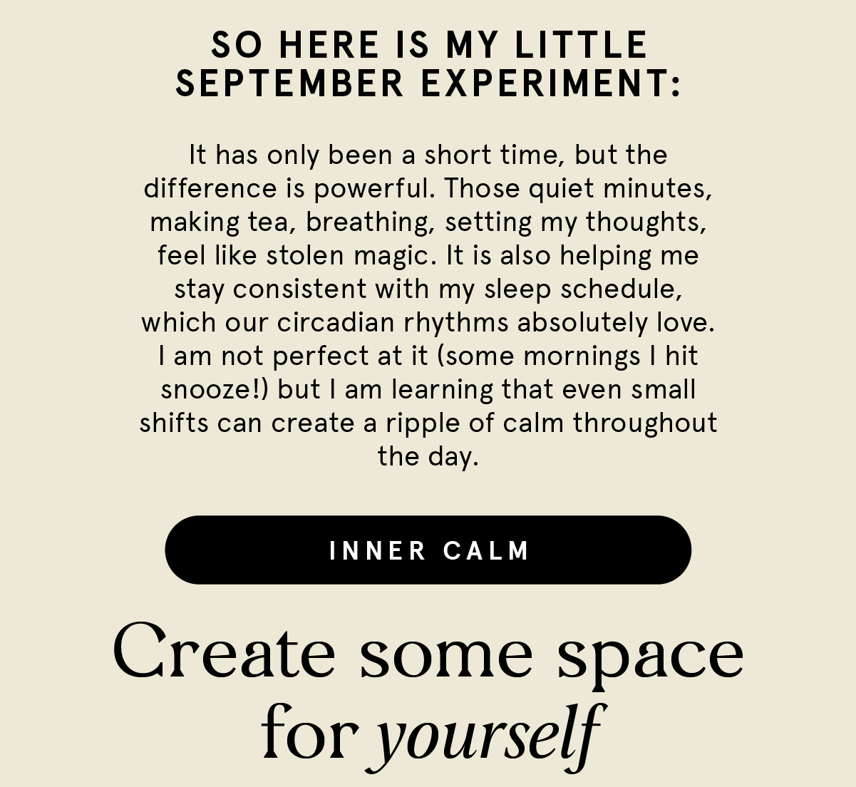 September Morning Reset