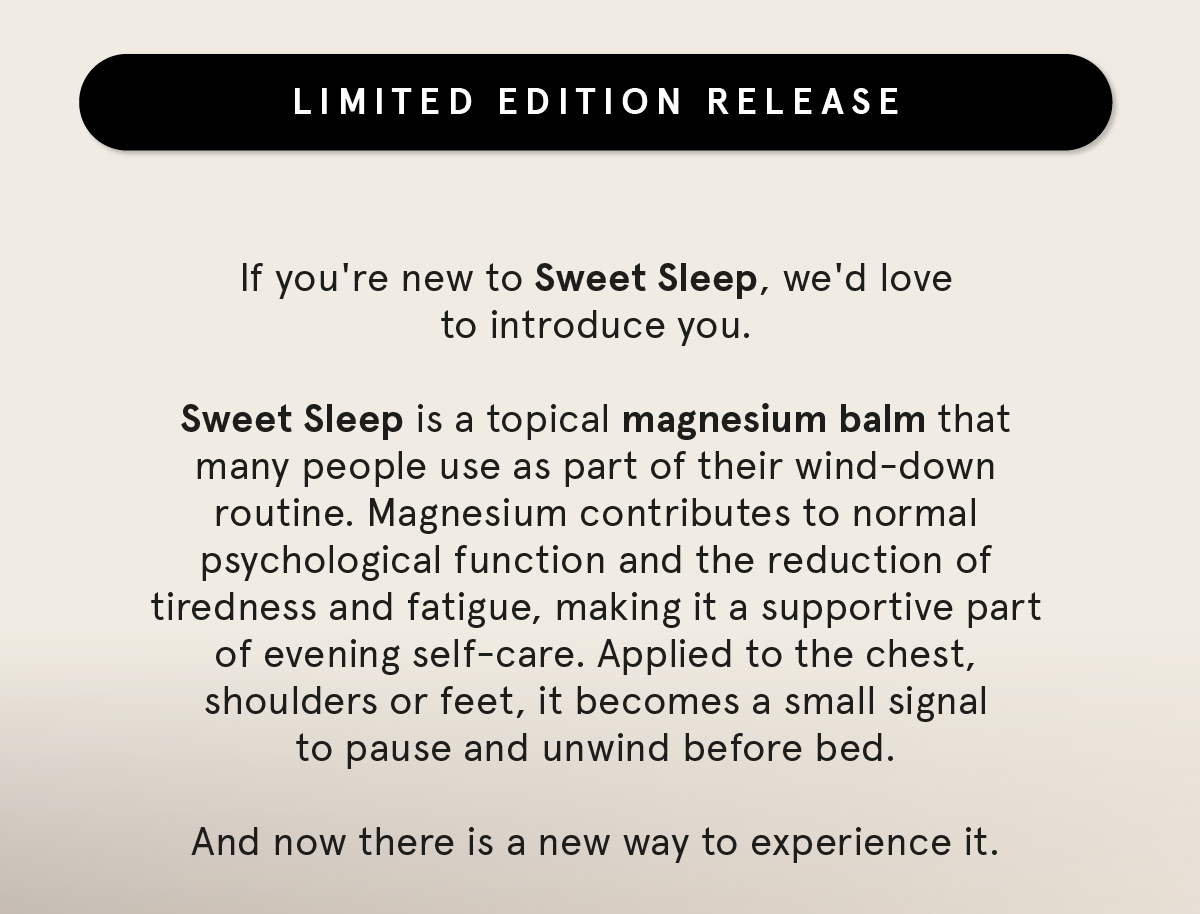NEW Deep Winter Sweet Sleep Magnesium Butter