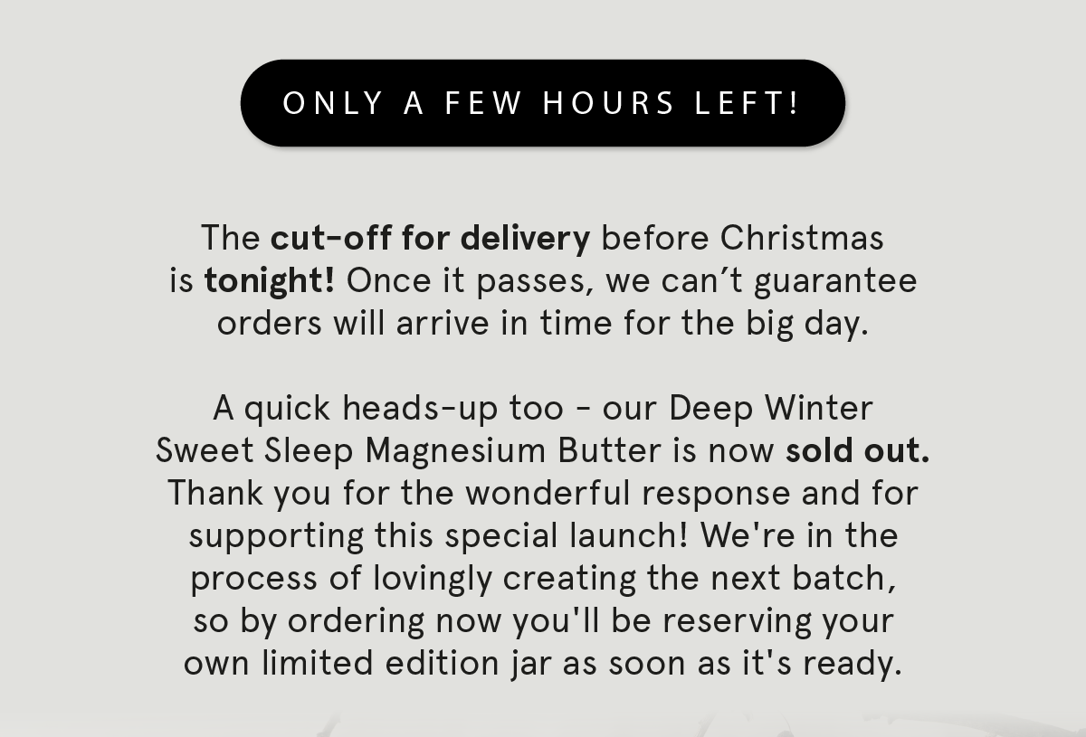 Last chance for gifts
