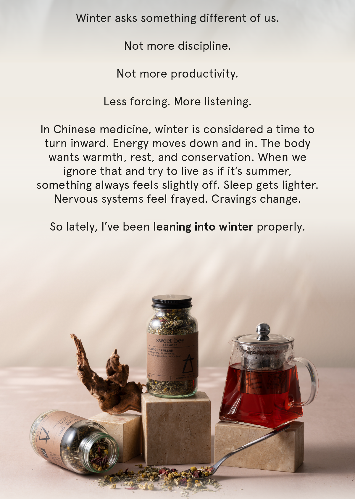 Join our founder in wintering properly