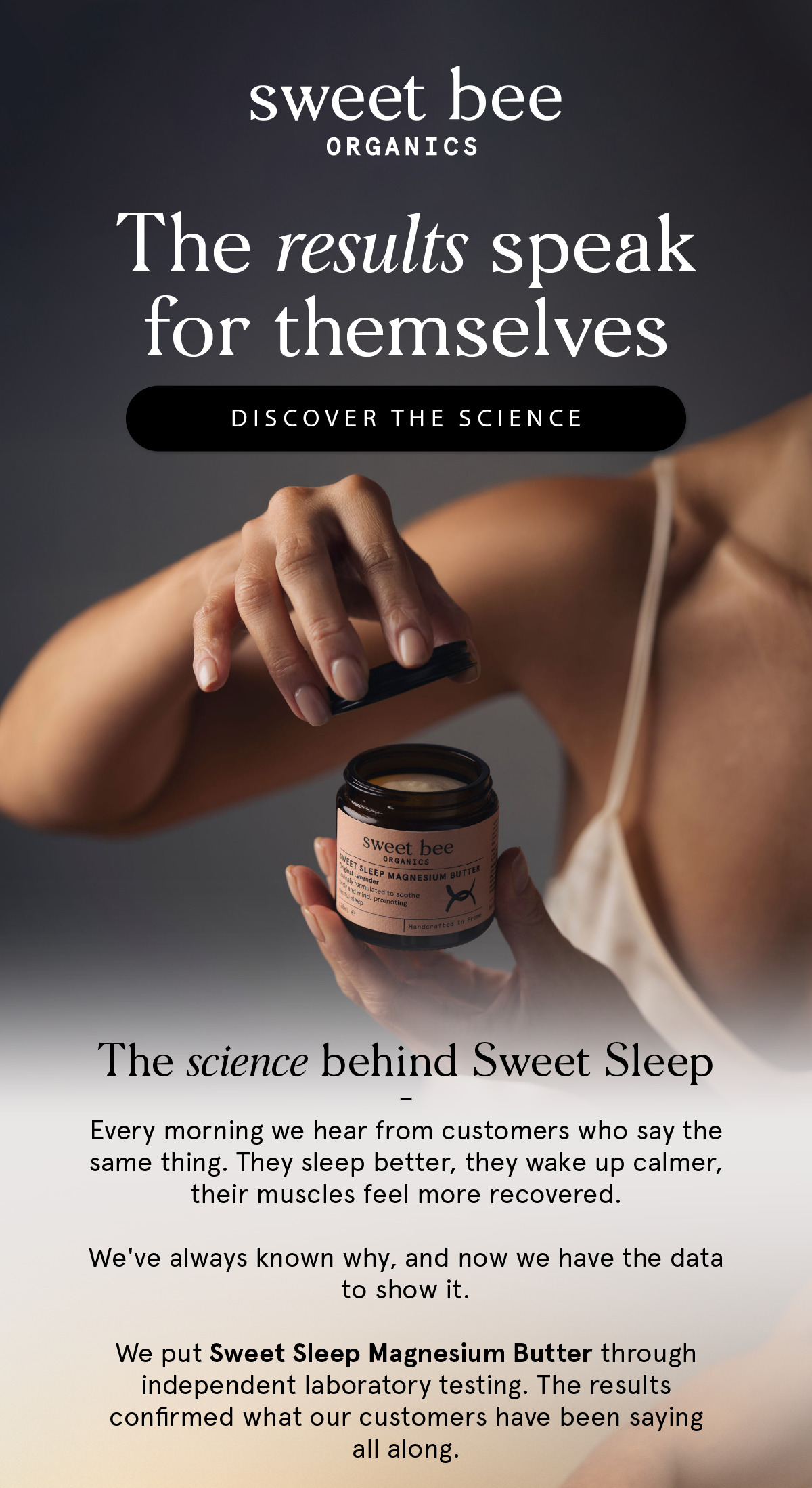 Official lab results from Sweet Sleep