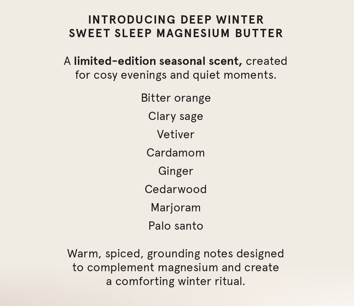 NEW Deep Winter Sweet Sleep Magnesium Butter