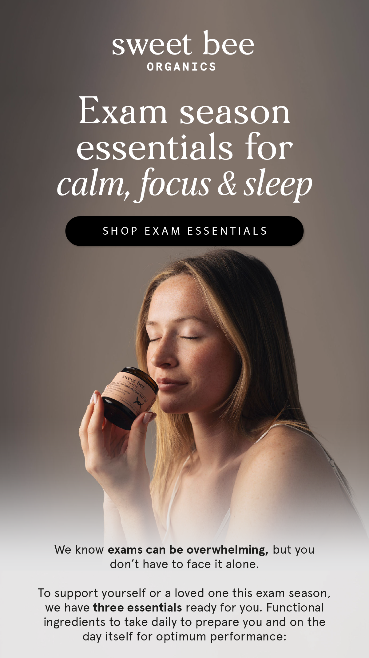 Exam season essentials for calm, focus & sleep