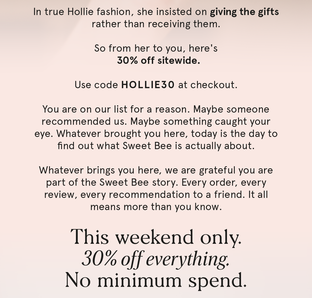 30% off sitewide