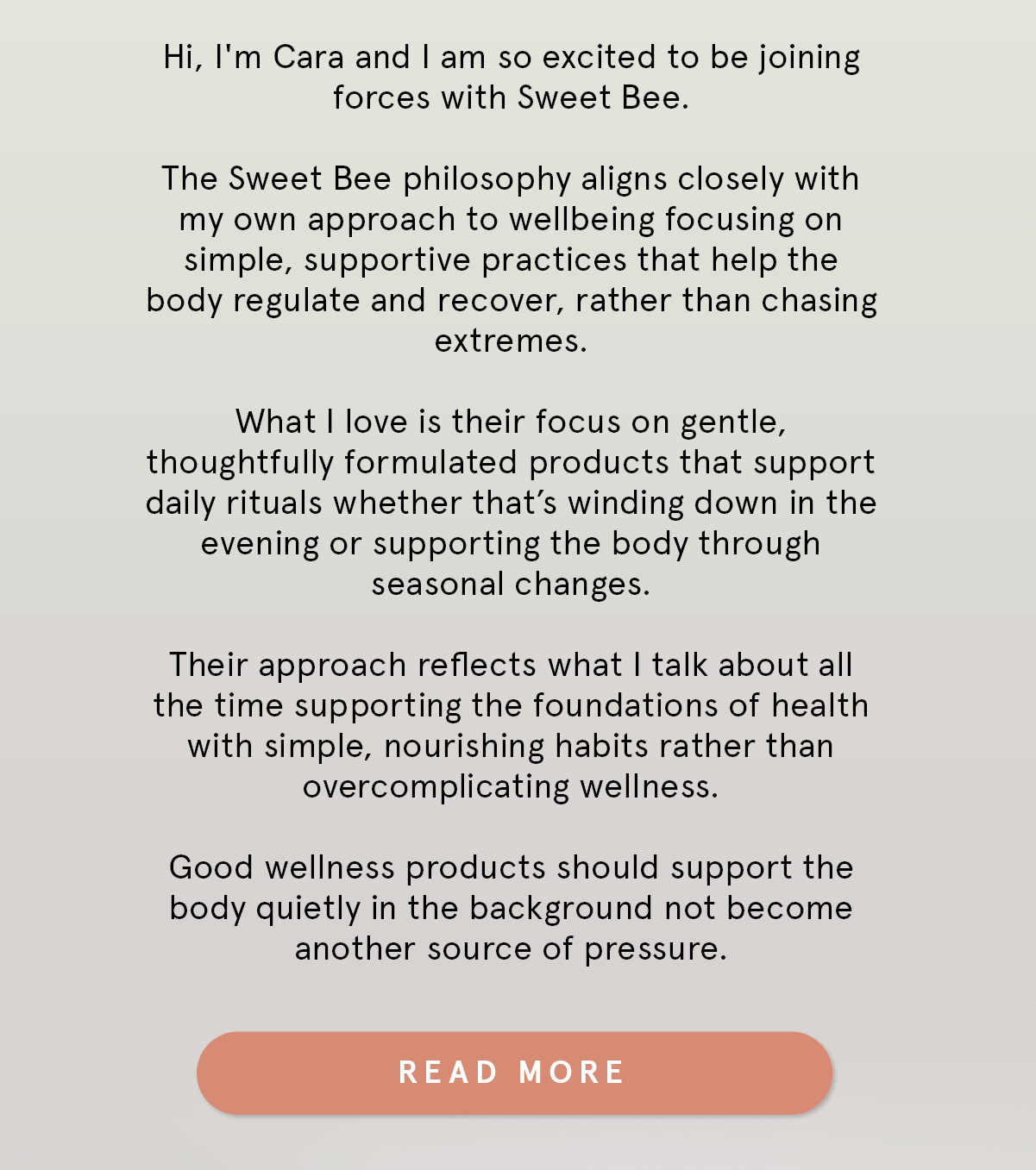Support your body naturally - introducing Cara