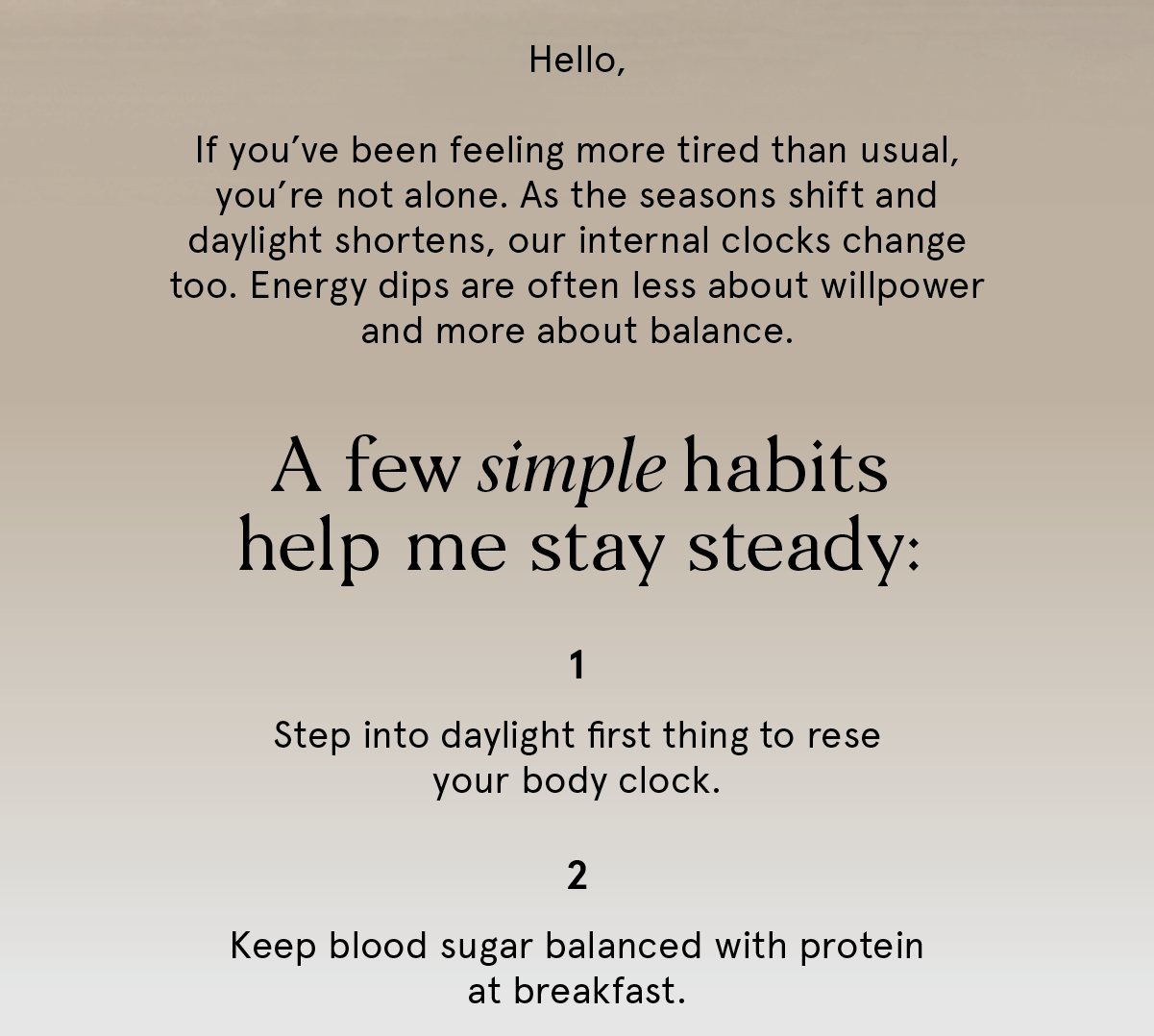 Your natural energy reset