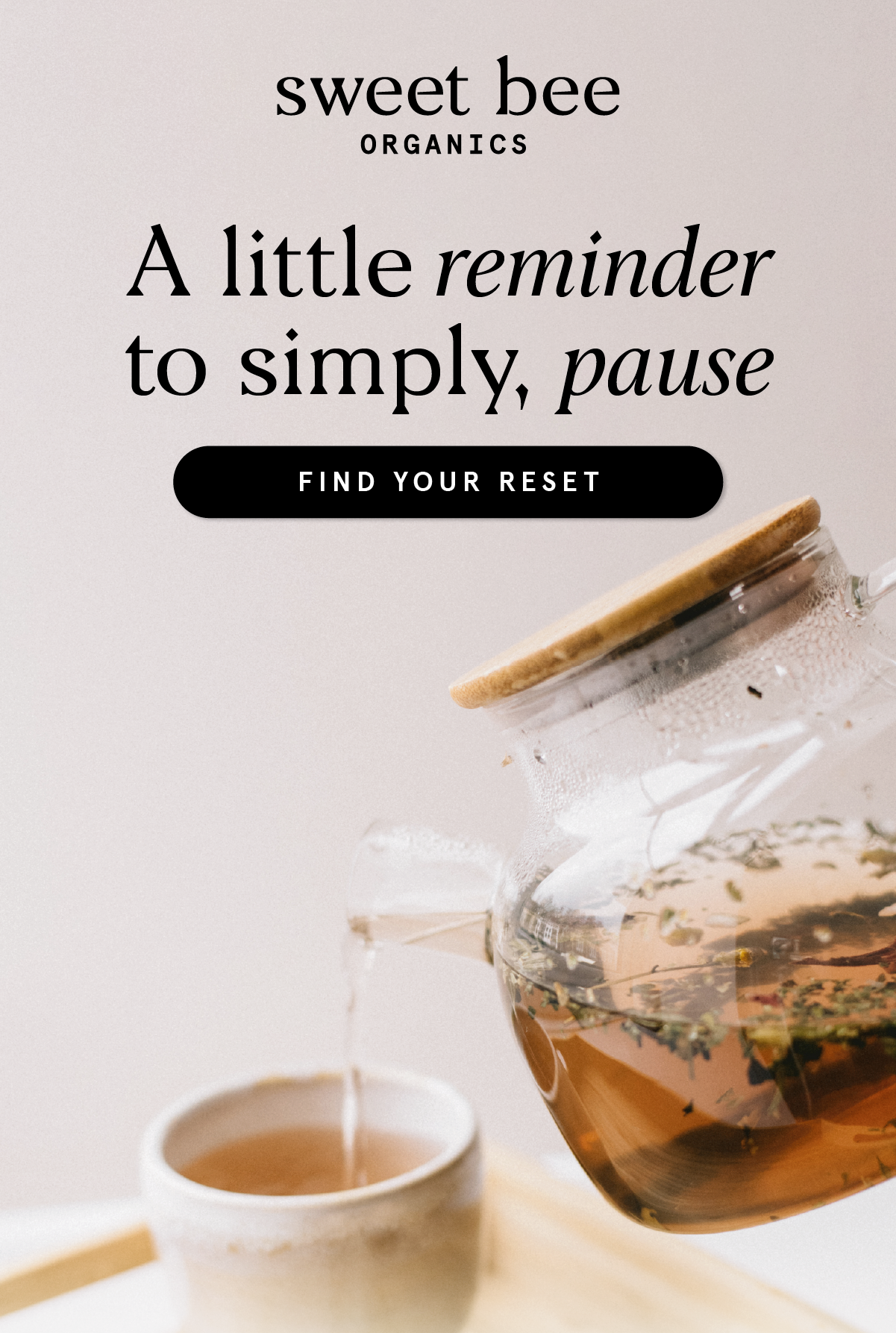 A little reminder to simply, pause