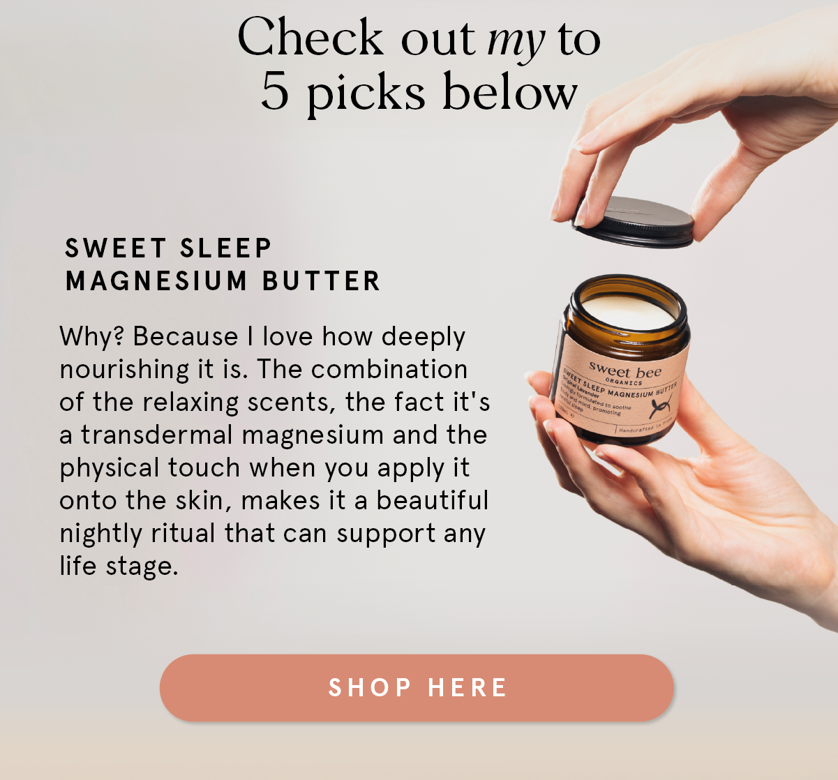 Support your body naturally - introducing Cara