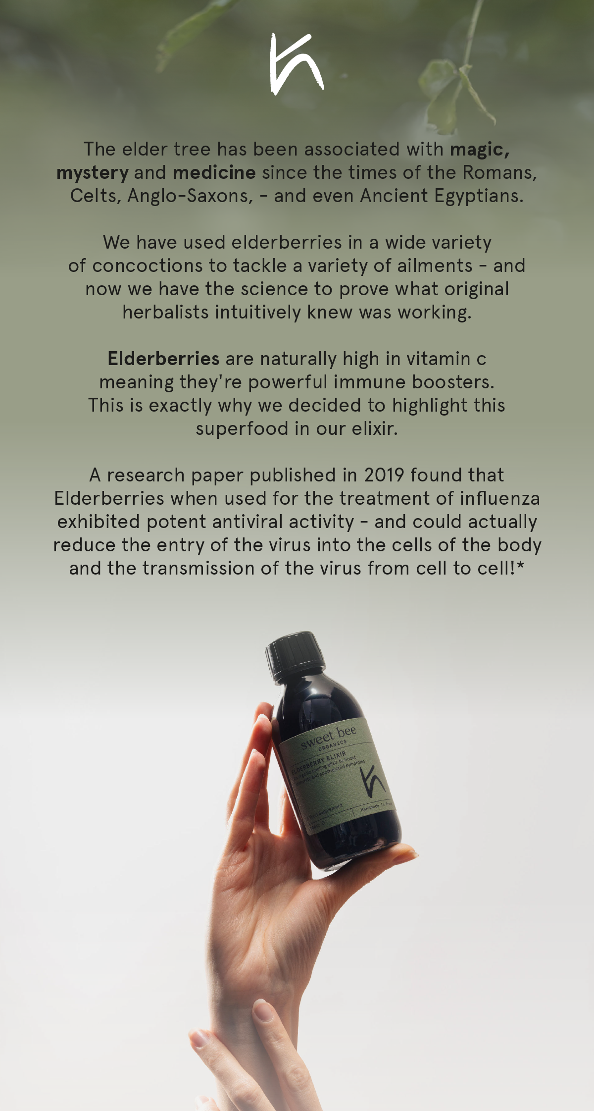 Ancient Remedies. Modern Science. This is Elderberry Elixir