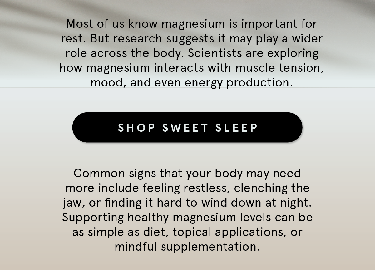 Magnesium beyond sleep