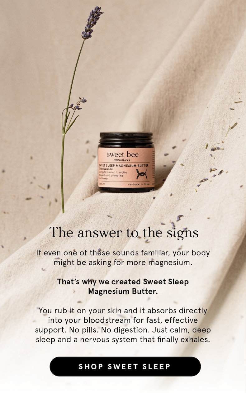 Low in magnesium... your body will tell you