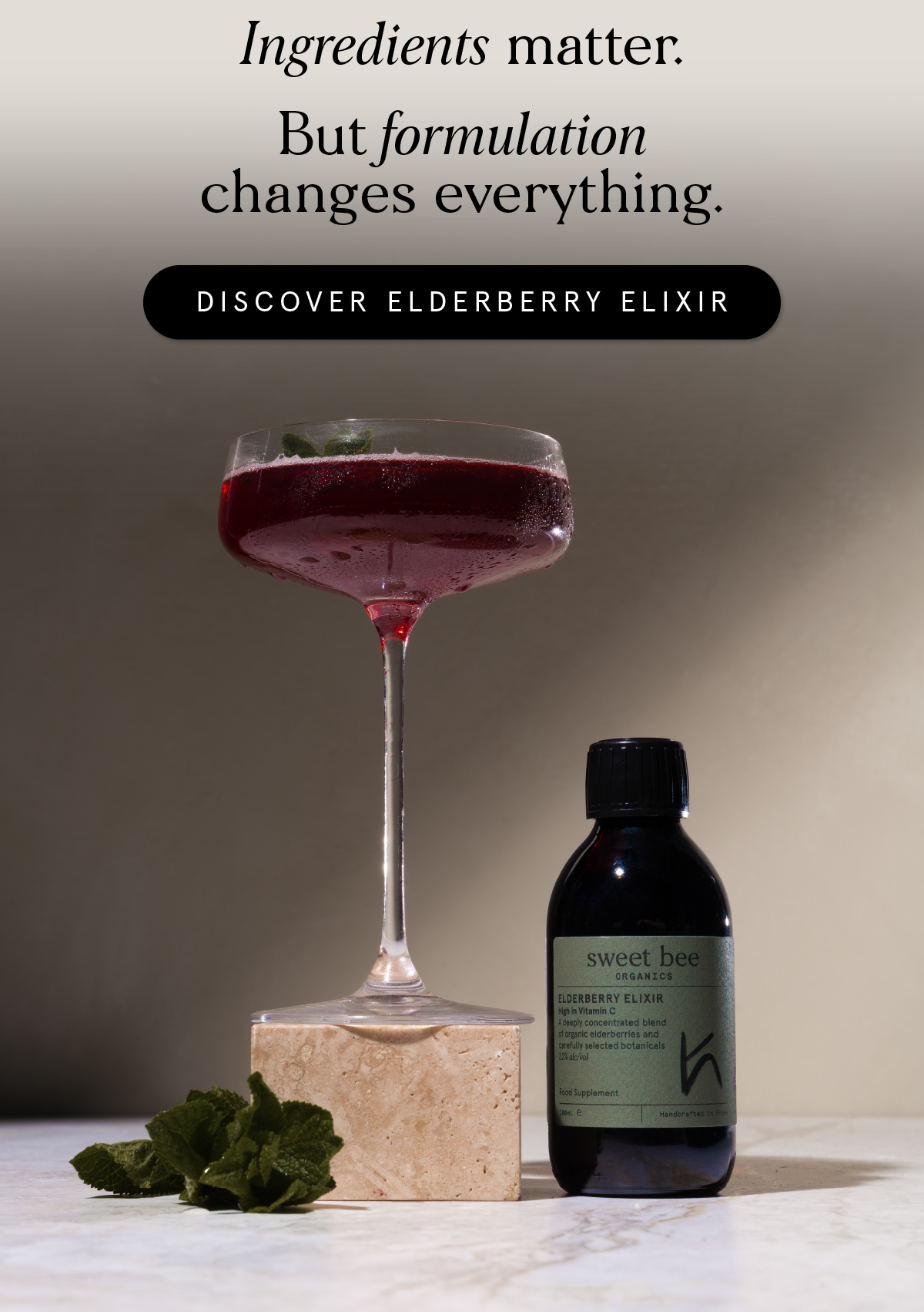 Ingredients matter. Discover Elderberry Elixir