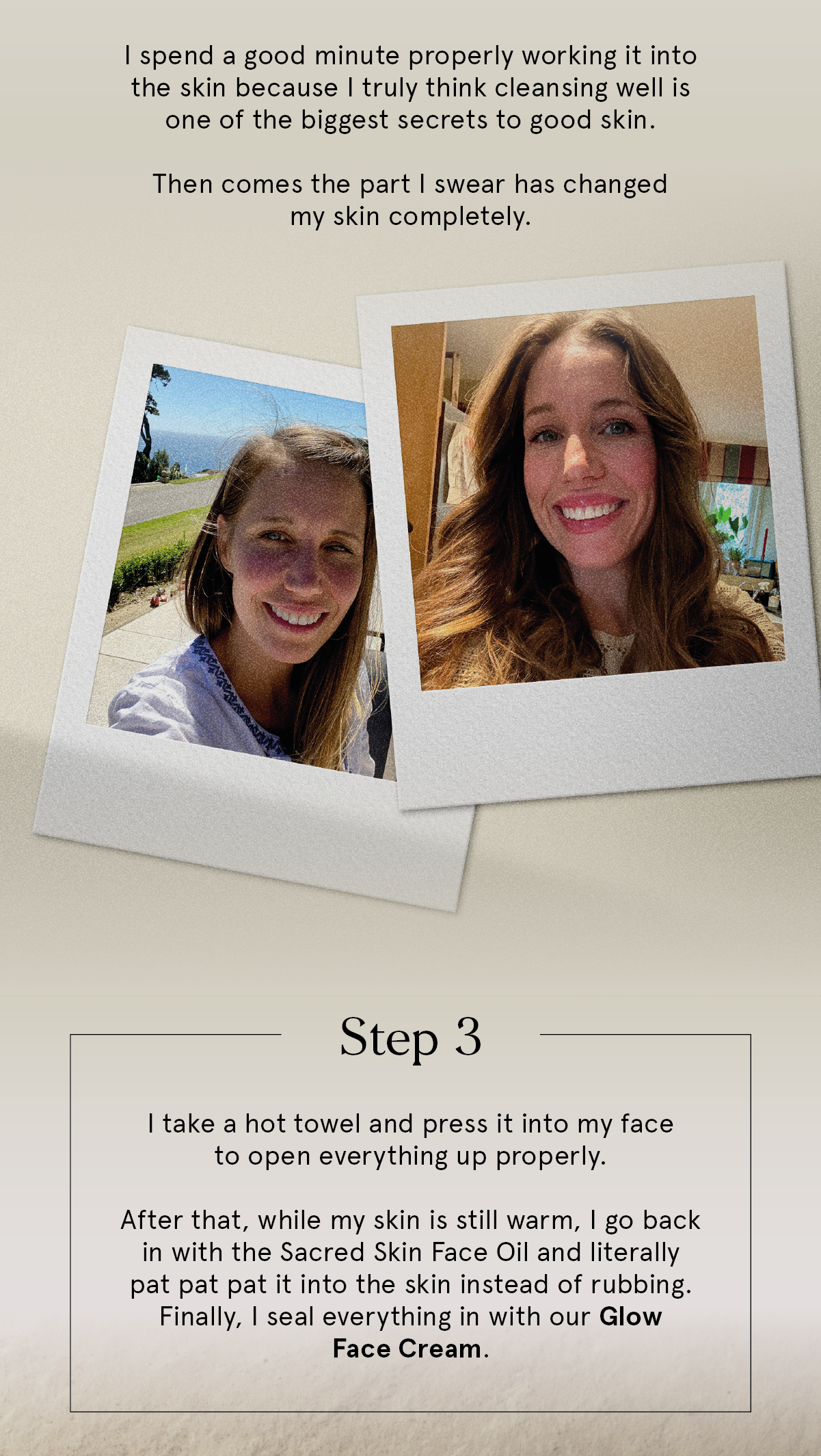 Step by step skincare support