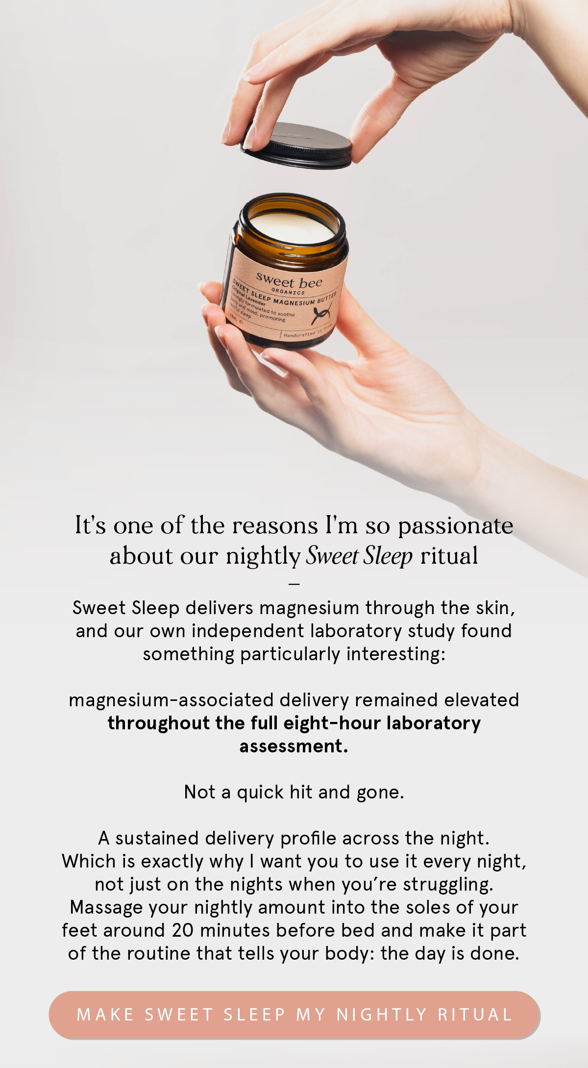 Sweet Sleep Magnesium Butter, my nightly ritual