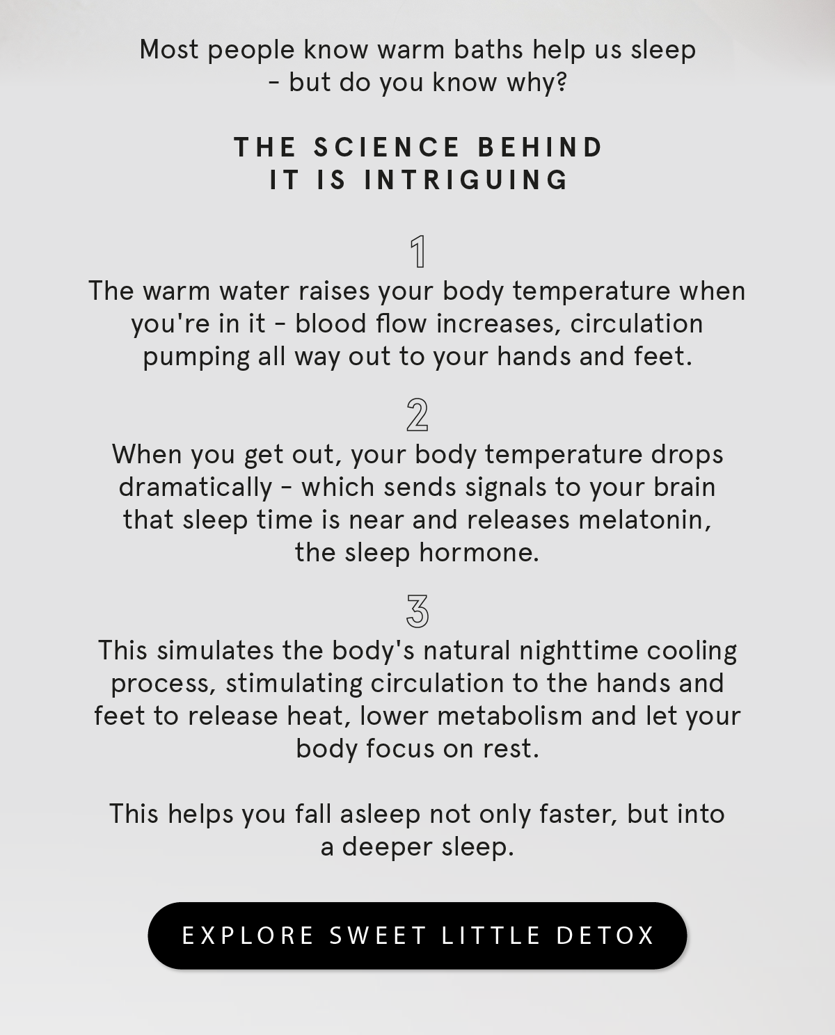 Soak into restful sleep
