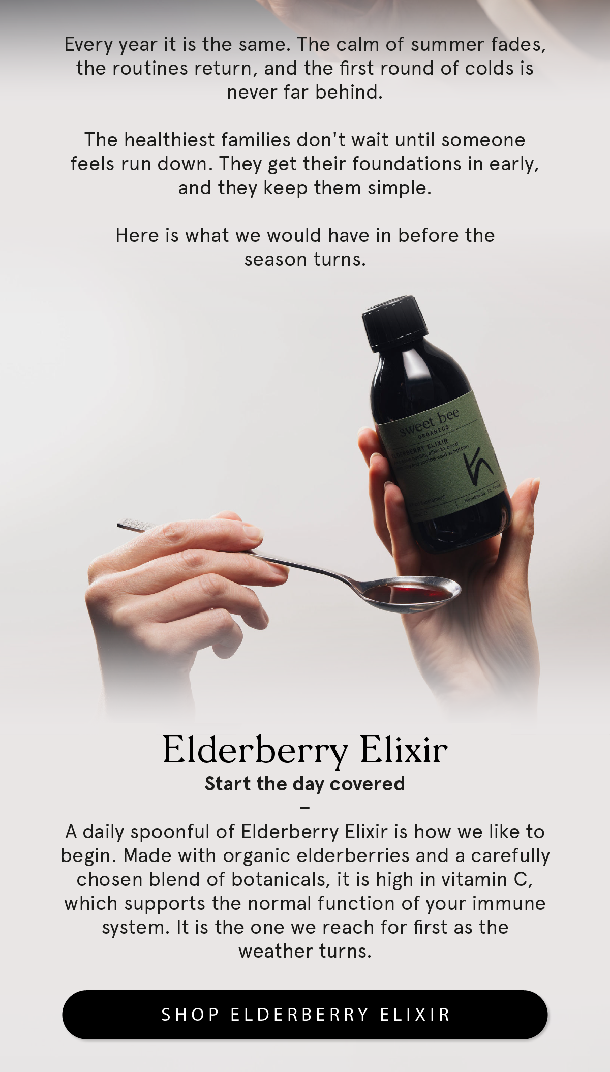 Elderberry Elixir - start the day covered. Shop Elderberry Elixir