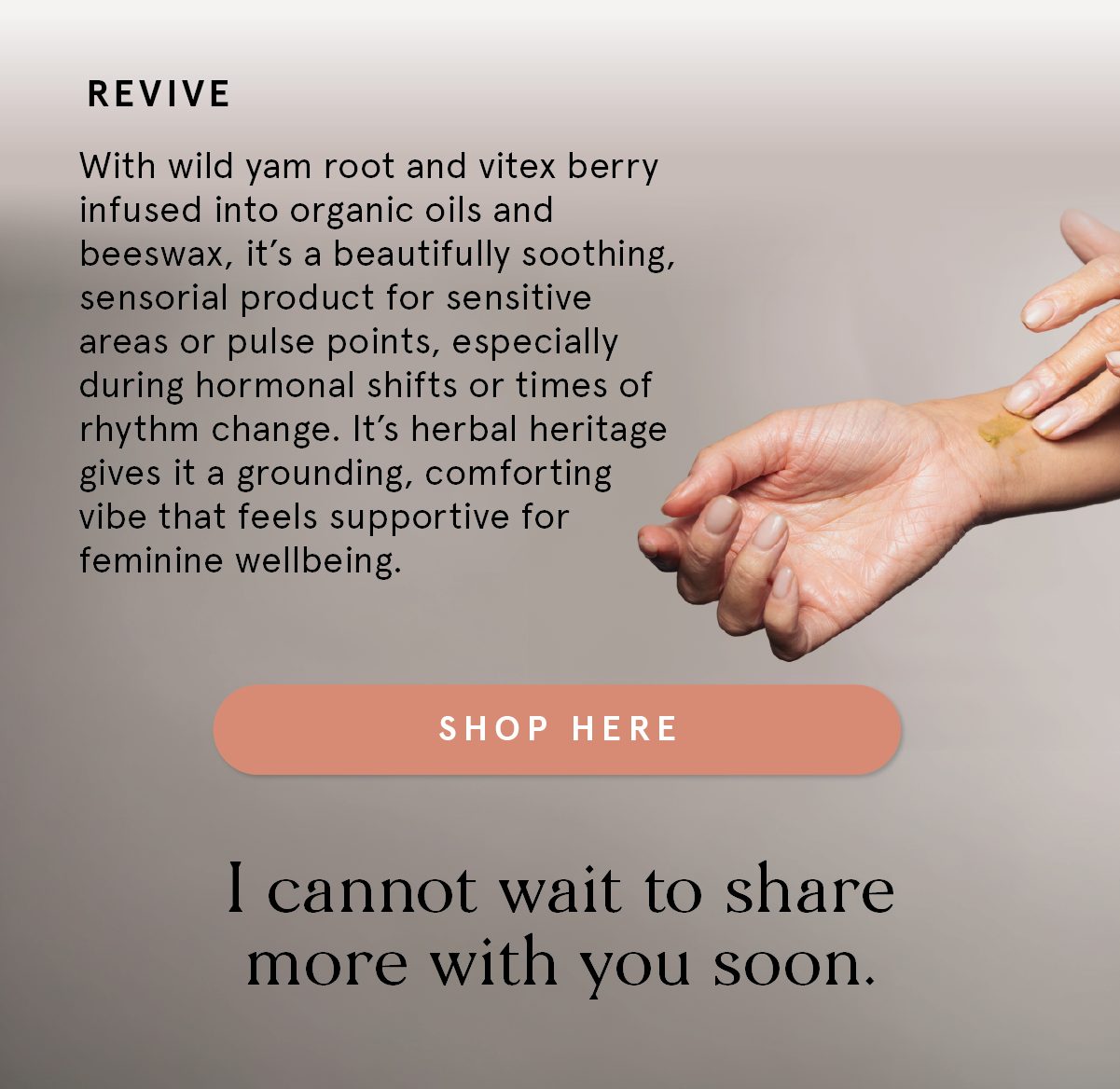 Support your body naturally - introducing Cara