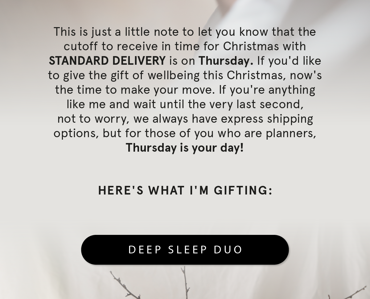 Last call for Christmas Standard Delivery