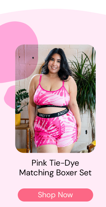 Pink Tie-Dye Matching Boxer Set