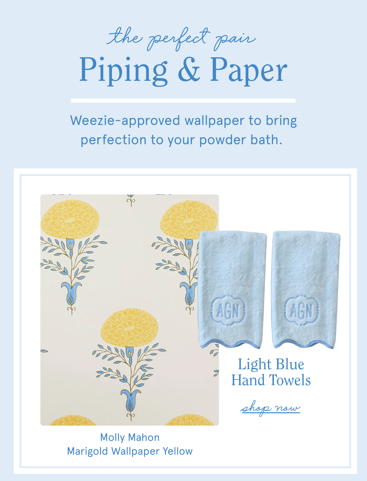 Shop Light Blue Scallop Hand Towel