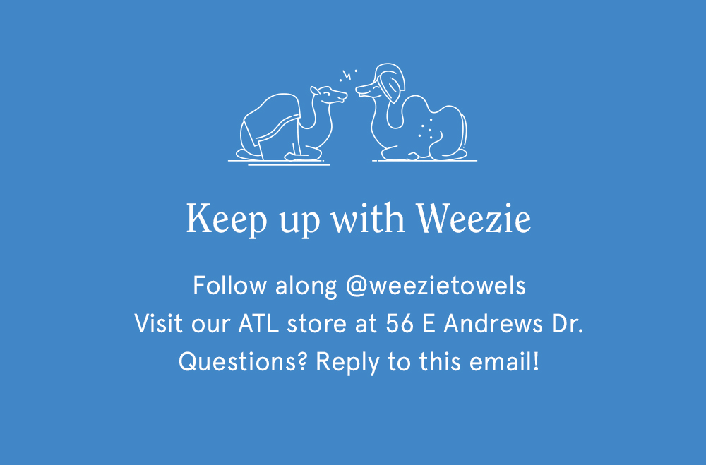 Follow along @weezietowels