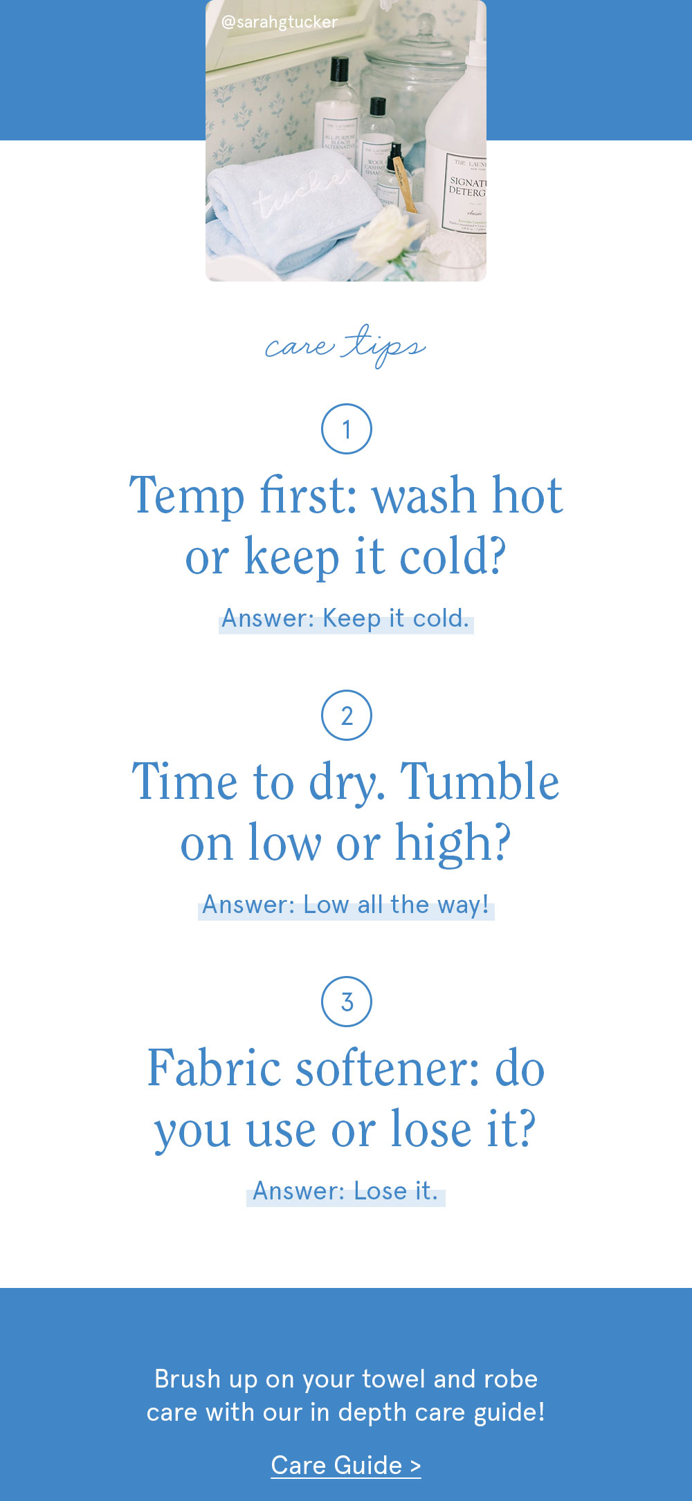 Read our care guide!