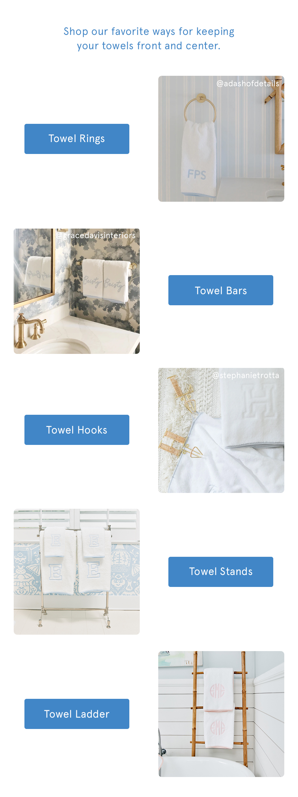 How to display your towels >