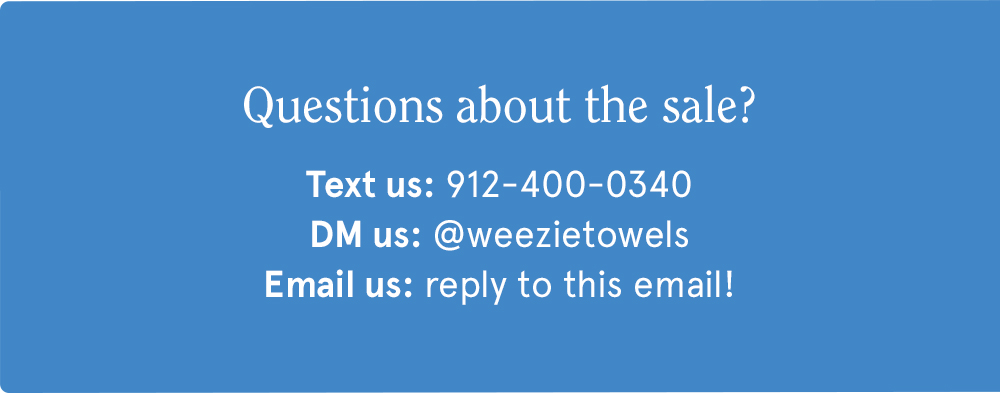 Questions? Reply to this email!