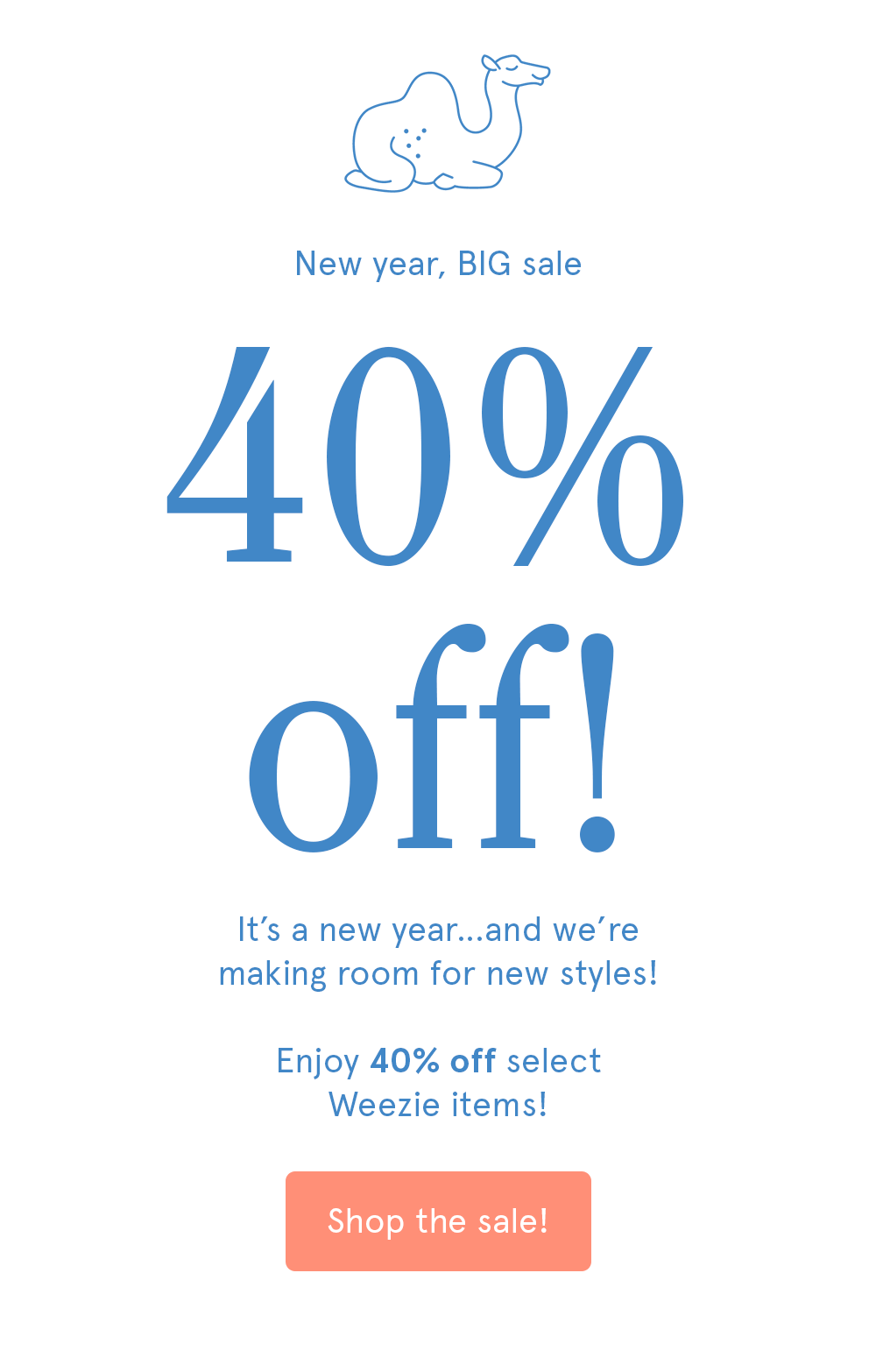 Shop with 40% off!