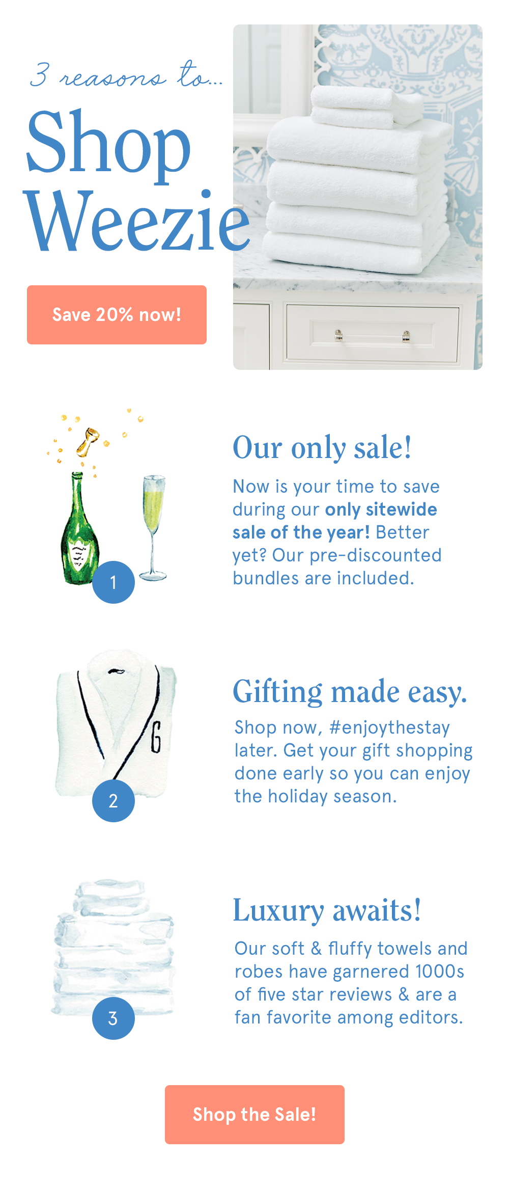 Shop our Birthday Sale! Use code WEEZIETURNS3