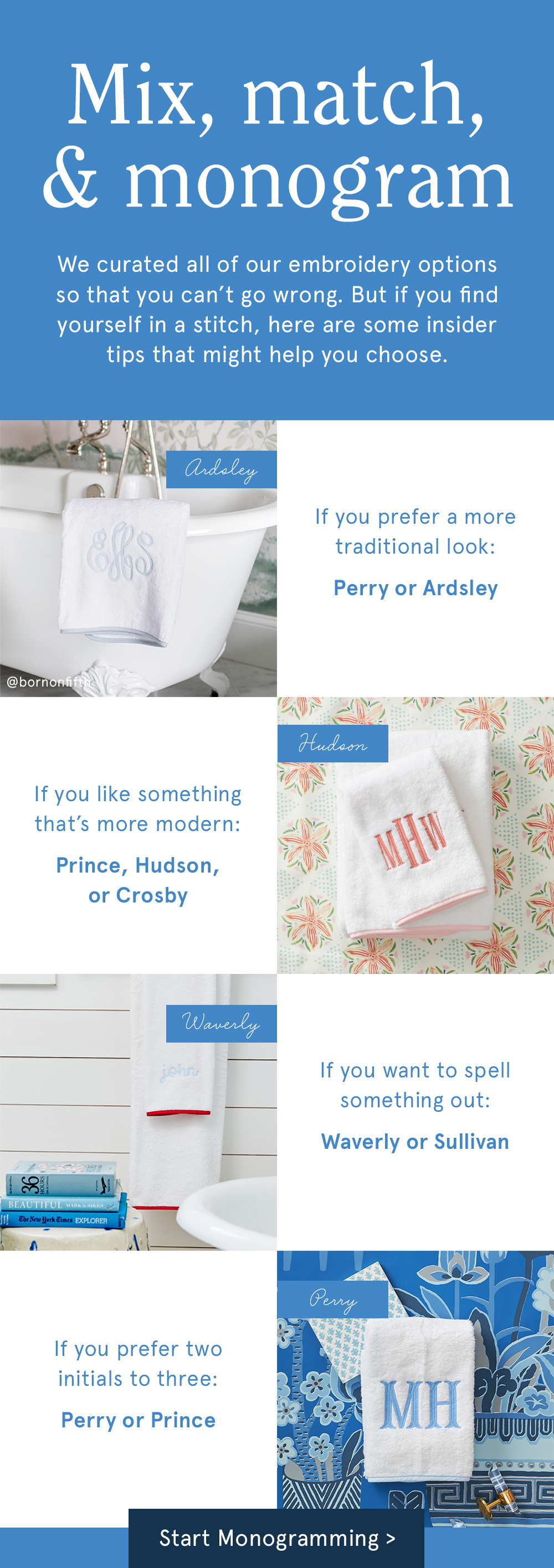 Start Monogramming >