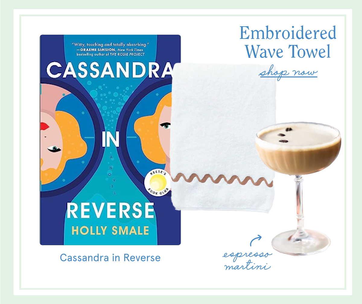 Embroidered Wave Towel