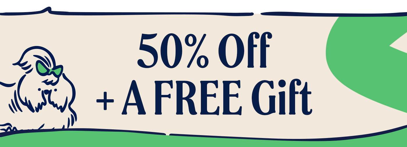 50% off plus a free gift